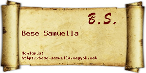 Bese Samuella névjegykártya